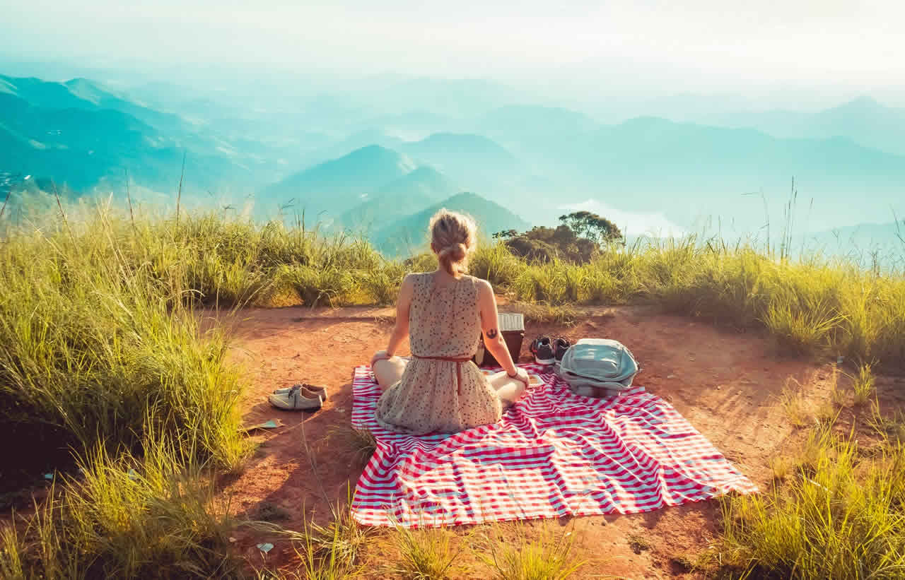Person outside in nature